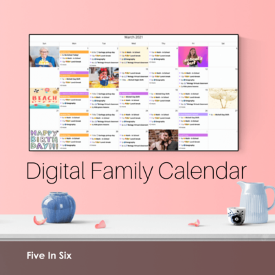 DIY Digital Family Wall Calendar
